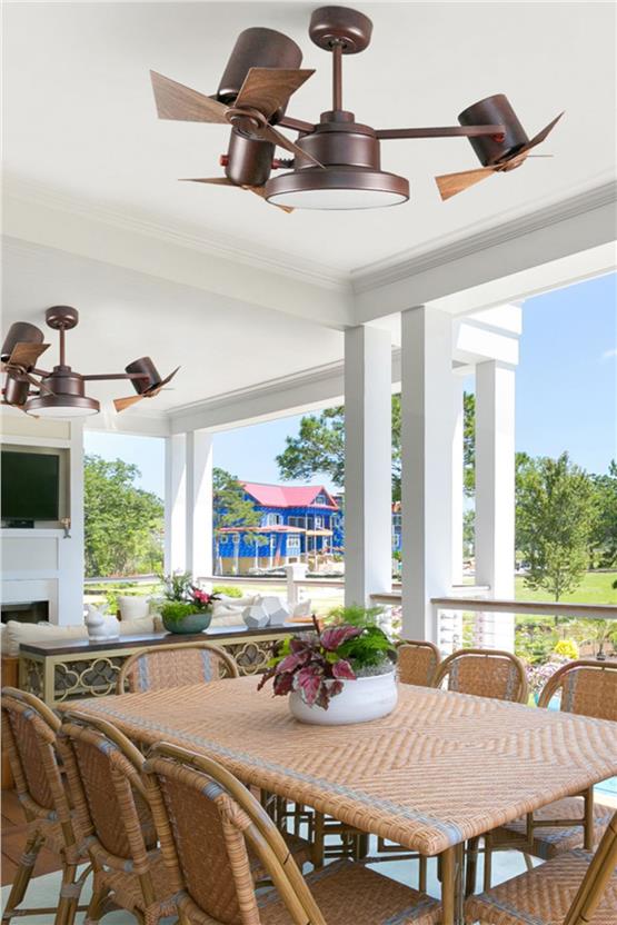 DLC Garbion Led Tavan Vantilatörü Kahverengi Uzaktan Kumandalı 112 Cm (DCF-KG52601)