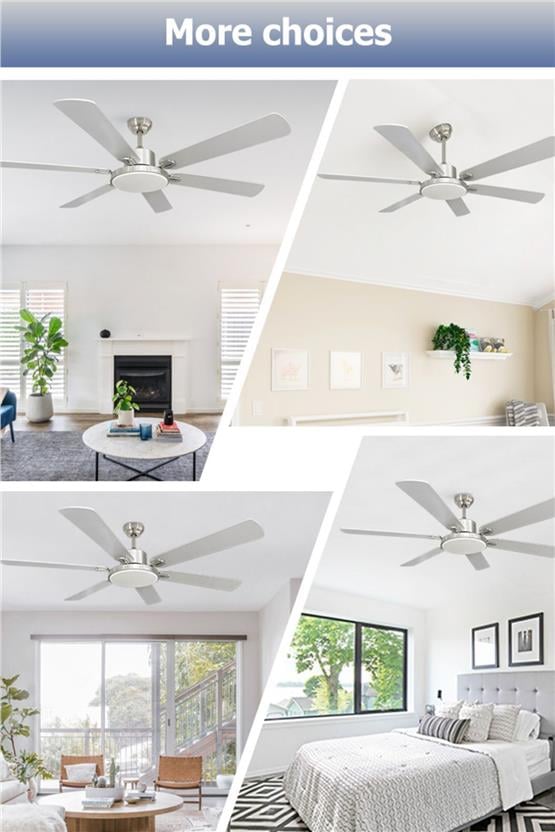 DLC Grecale Led Tavan Vantilatörü Mat Krom 148 Cm (DCF-W52937)