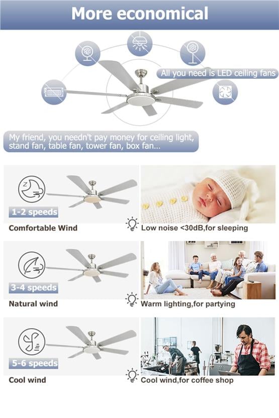 DLC Grecale Led Tavan Vantilatörü Mat Krom 148 Cm (DCF-W52937)