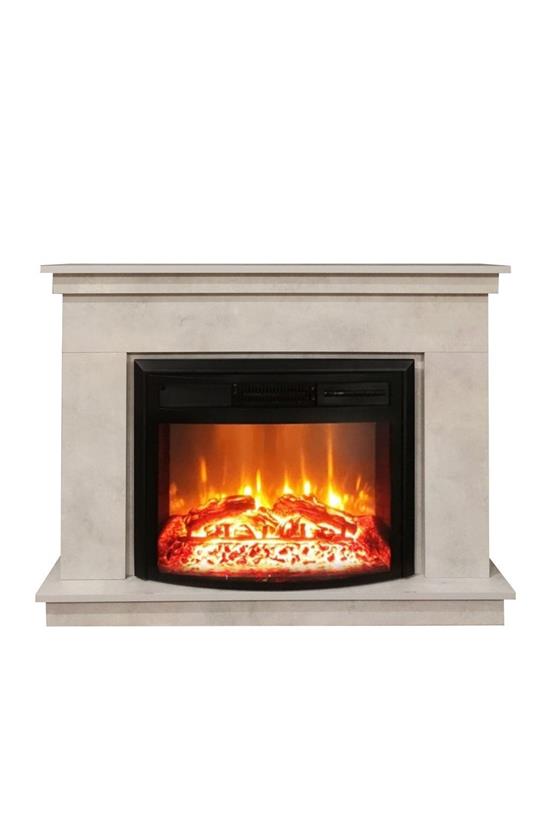 DLC Lembongan Retro Beton Desen Ses Efektli Bluetoothlu Elektrikli Şömine 2613l (DLC1164S)