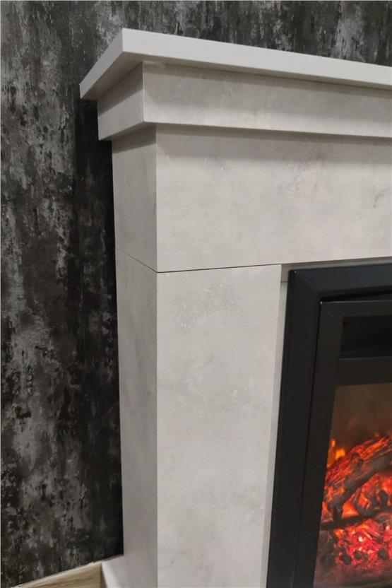 DLC Lembongan Retro Beton Desen Ses Efektli Bluetoothlu Elektrikli Şömine 2613l (DLC1164S)