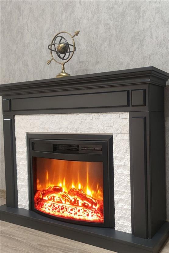 DLC Morella Antrasit Kasa Beyaz Taş Şömine 1800W (DLC1115ANT)