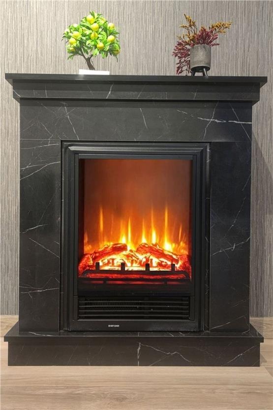 DLC Nero Small Ses Efektli Bluetoothlu Siyah Mermer Desen Şömine 2015 (DLC1169S)