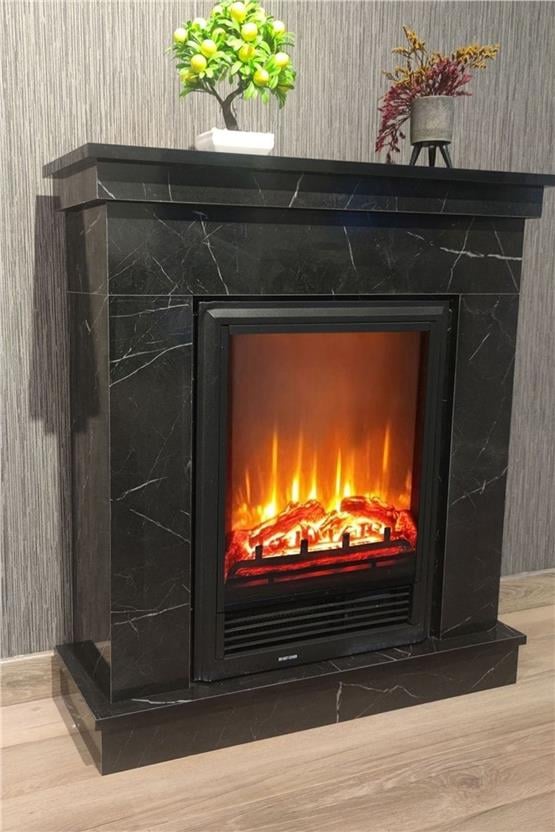 DLC Nero Small Siyah Mermer Desenli Şömine 2015 (DLC1169)