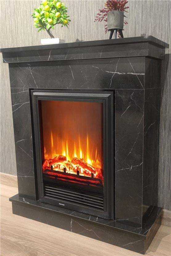 DLC Nero Small Siyah Mermer Desenli Şömine 2015 (DLC1169)