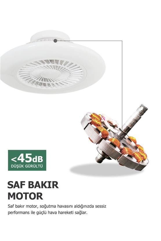 DLC Nord Led Tavan Vantilatörü Beyaz Kumandalı 60 Cm (CMBF-FS6020B)