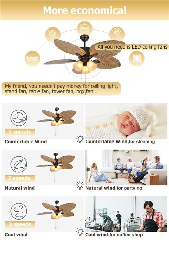 DLC Oklahoma Tavan Vantilatörü Kahverengi 132 Cm (DCF-X52132N)