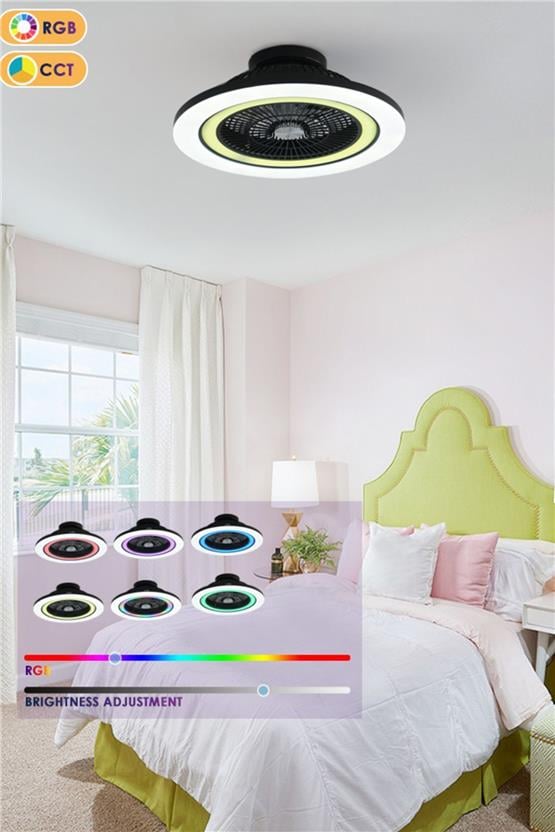 DLC Ovest Rgb Led Tavan Vantilatörü Kumandalı 58 Cm (CMBF-FS5020S)