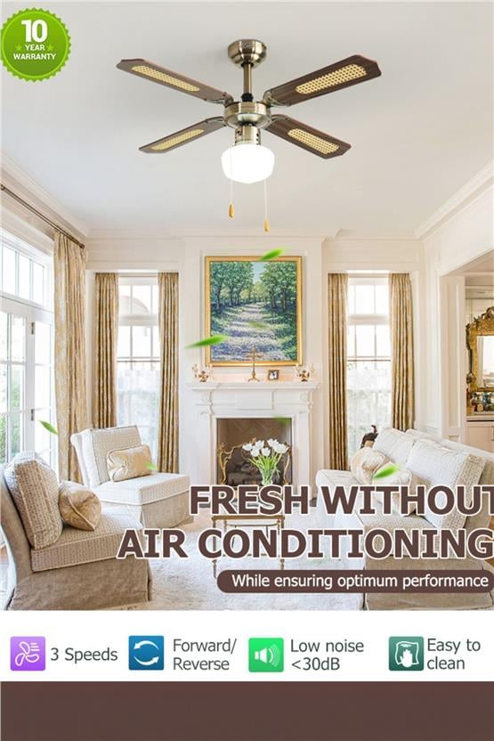 DLC Poyraz Tavan Vantilatörü Antik 107cm (DCF-W42001)