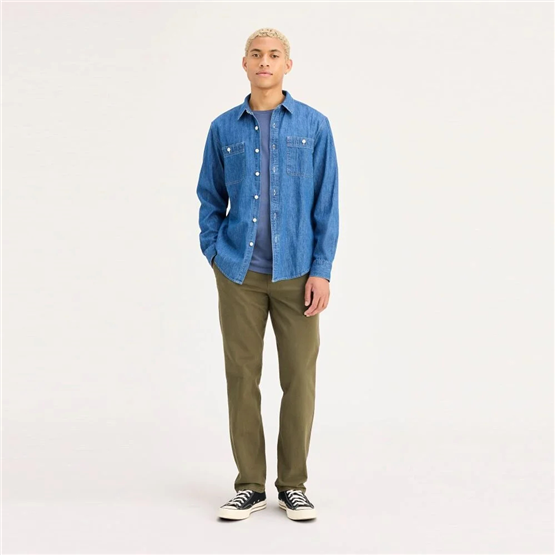 Dockers 7948800090 300 Green Erkek Smart 360 Flex Ultımate Slım Fıt Chıno Pantolon