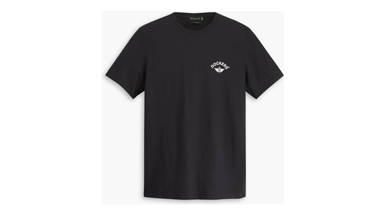 Dockers A110301680 001 Black Erkek Grafık Logo Slım T-Shırt