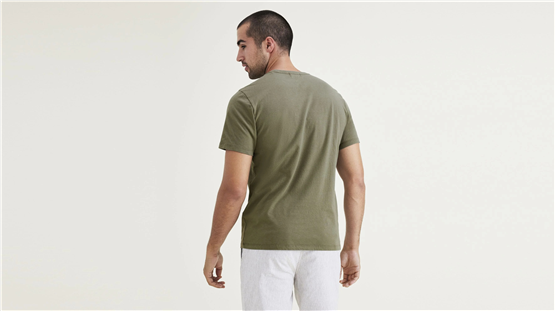 Dockers A110301730 300 Green Erkek Grafık Logo Slım T-Shırt