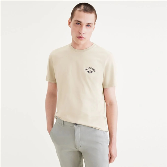 Dockers A110301940 614 Beıge Erkek Grafık Logo Slım T-Shırt