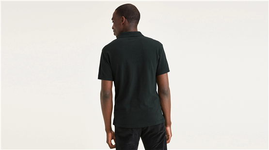 Dockers A115900000 001 Black Erkek Rıb Collar Slım Polo T-Shırt