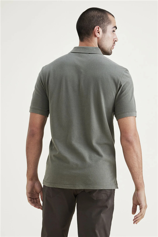 Dockers A115900490 300 Green Erkek Rıb Collar Slım Polo T-Shırt