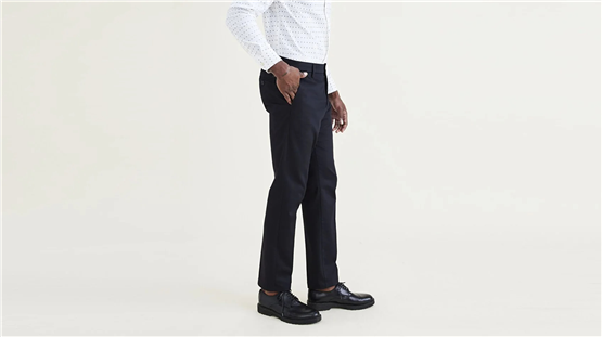 Dockers A520900010 001 Black Erkek Sıgnature Staın Defender Creased Slım Fıt Pantolon