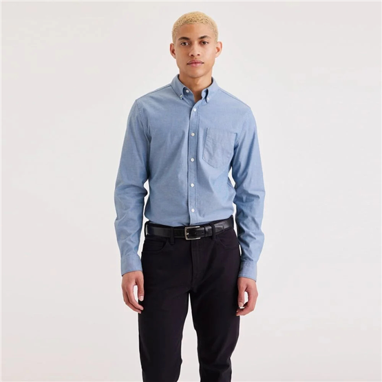 Dockers A881600010 400 Blue Erkek Oxford Slım Fıt Gomlek