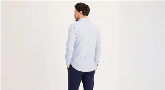 Dockers A881600110 400 Blue Erkek Oxford Slım Fıt Gomlek