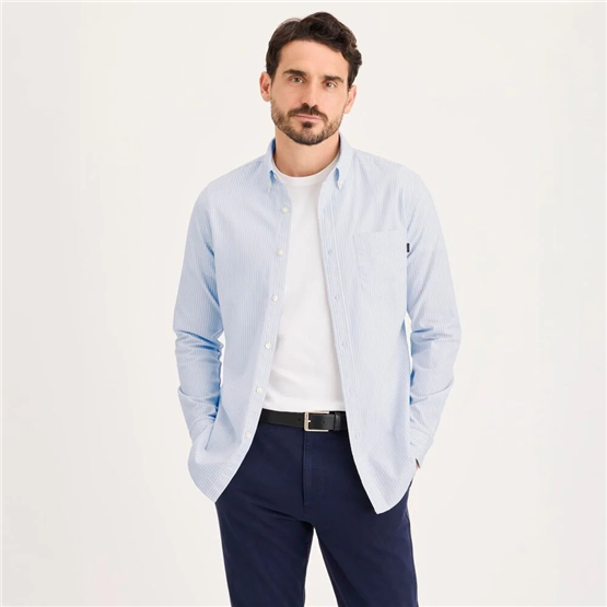 Dockers A881600110 400 Blue Erkek Oxford Slım Fıt Gomlek