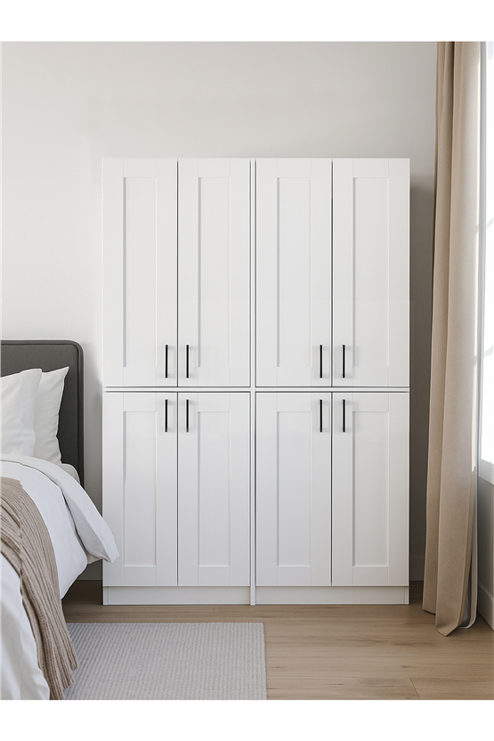 Dorpek Arden 4 Kapaklı Gardırop - 182 cm Y, 122 cm G - Genç Odası ve Yatak Odası Gardırop