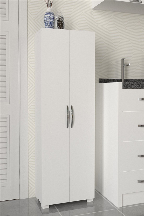 Dorpek Devika 2 Kapaklı Çok Amaçlı Dolap – Geniş Raflı / Mutfak-Banyo-Hol Kullanımı / Kolay Montaj