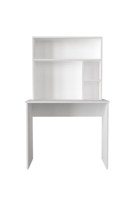 Dorpek Harris Raflı Arka Panelli Çalışma Masası Beyaz