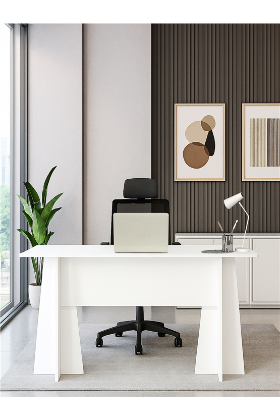 Dorpek Kula Yönetici Ofis Masası Çalışma Masası Beyaz