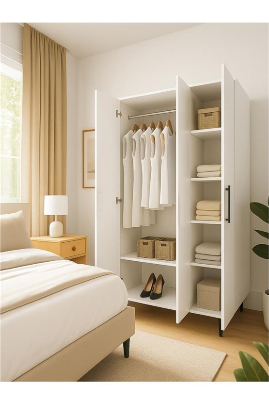 Dorpek Nuna 3 Kapaklı Gardırop – 180x90 cm Genç ve Yatak Odası Dolabı