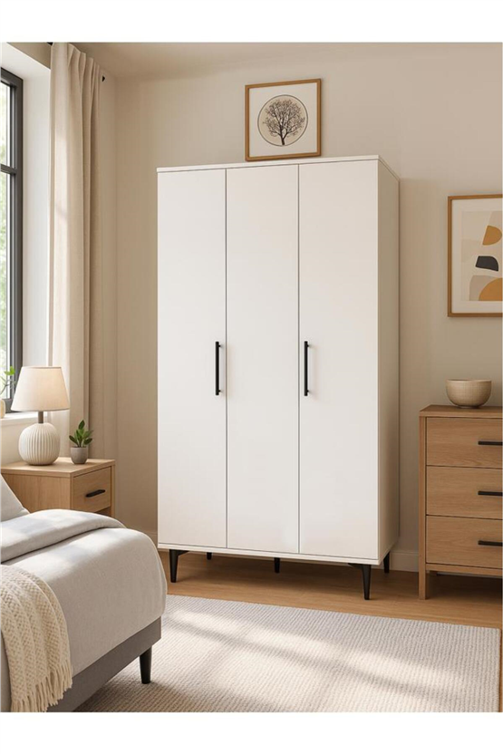 Dorpek Nuna 3 Kapaklı Gardırop – 180x90 cm Genç ve Yatak Odası Dolabı