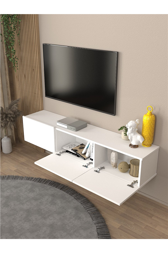 Dorpek Pergamon TV ünitesi & Sehpası 150 cm Beyaz