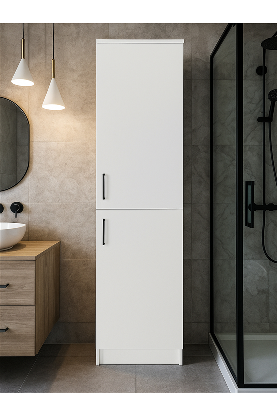 Dorpek Rovi Banyo Dolabı & Kiler Dolabı, Çok Amaçlı Dolap - Ütü Masası Dolabı | Beyaz