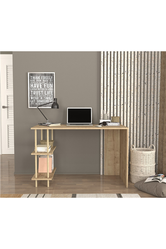 Dorpek Tamira Çalışma Masası Safir – 120 cm, Modern İskandinav Tasarım, Ev & Ofis İçin Şık Çalışma Ünitesi