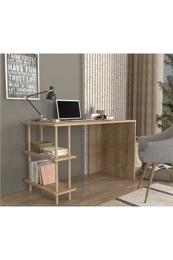 Dorpek Tamira Çalışma Masası Safir – 120 cm, Modern İskandinav Tasarım, Ev & Ofis İçin Şık Çalışma Ünitesi