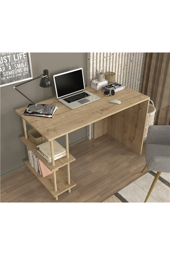 Dorpek Tamira Çalışma Masası Safir – 120 cm, Modern İskandinav Tasarım, Ev & Ofis İçin Şık Çalışma Ünitesi