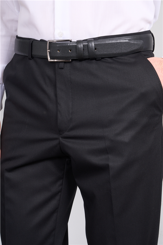 Durak Siyah Erkek Düz Polyviskon Pantolon