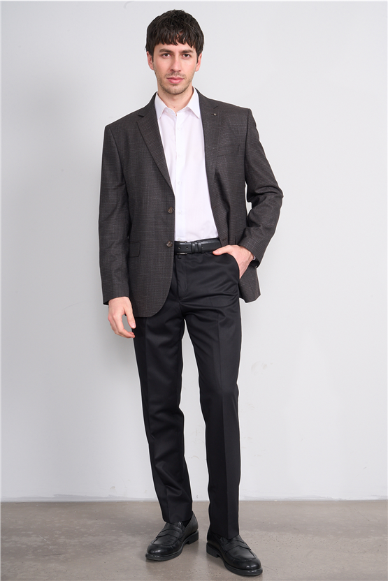 Durak Siyah Erkek Düz Polyviskon Pantolon