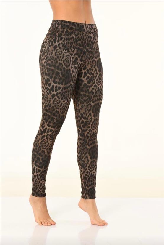 Dynamic 184 Baskılı Leopar Desen Pantolon Tayt