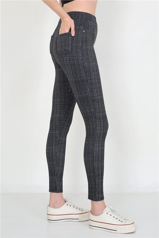 Dynamic 185 Baskılı Ekose Desen Pantolon Tayt