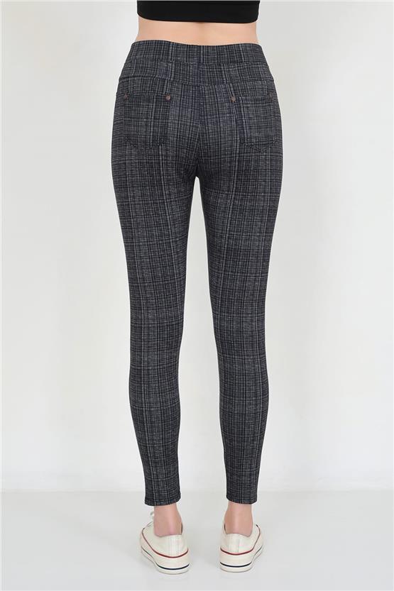 Dynamic 185 Baskılı Ekose Desen Pantolon Tayt