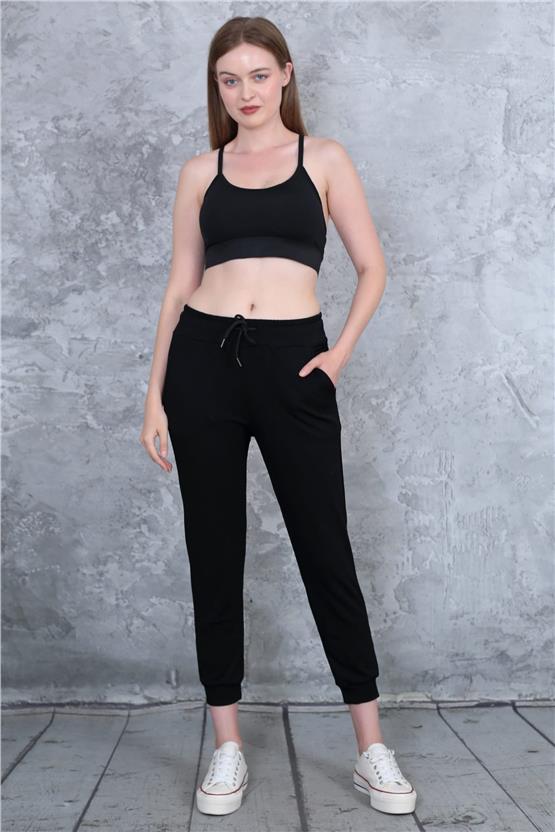 Dynamıc 2135 Siyah Vıskon Kaprı Tayt