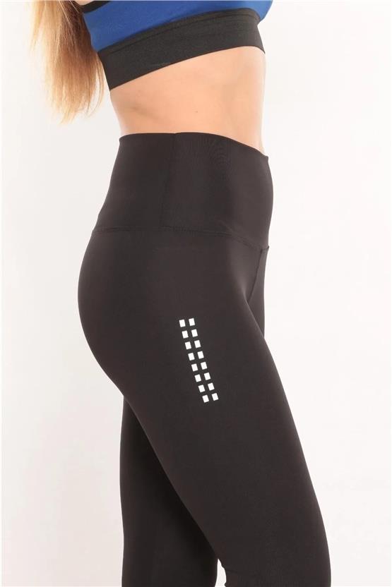 Dynamic 2153 Siyah Dalgıç Reflektor Baskılı Tayt