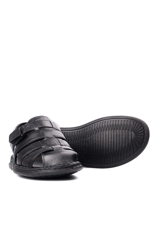 Edu  180 Siyah Erkek Byk No Sandalet