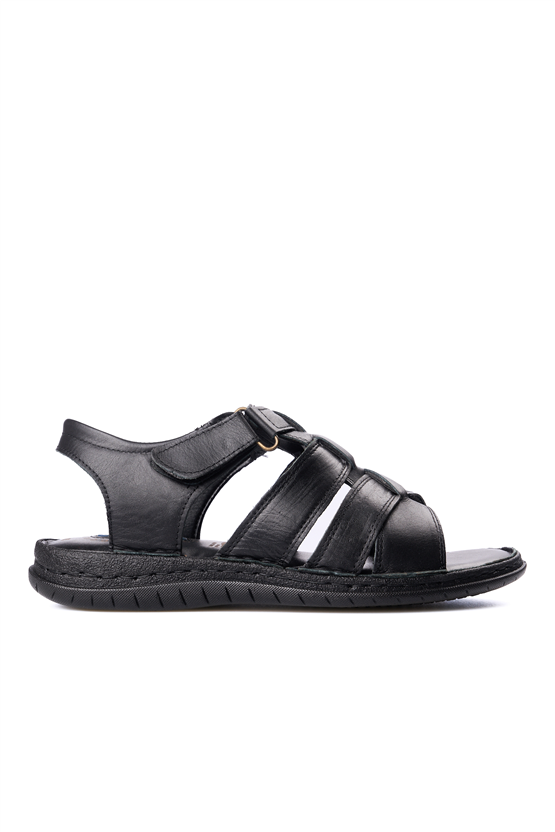 Edu  85 Siyah Erkek Sandalet
