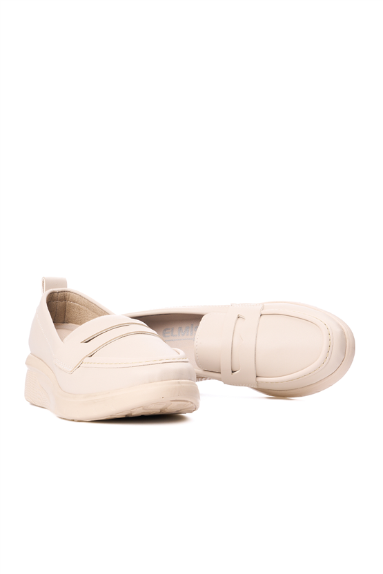 Elmisa 058 Bej Kadın Loafer Ayakkabı