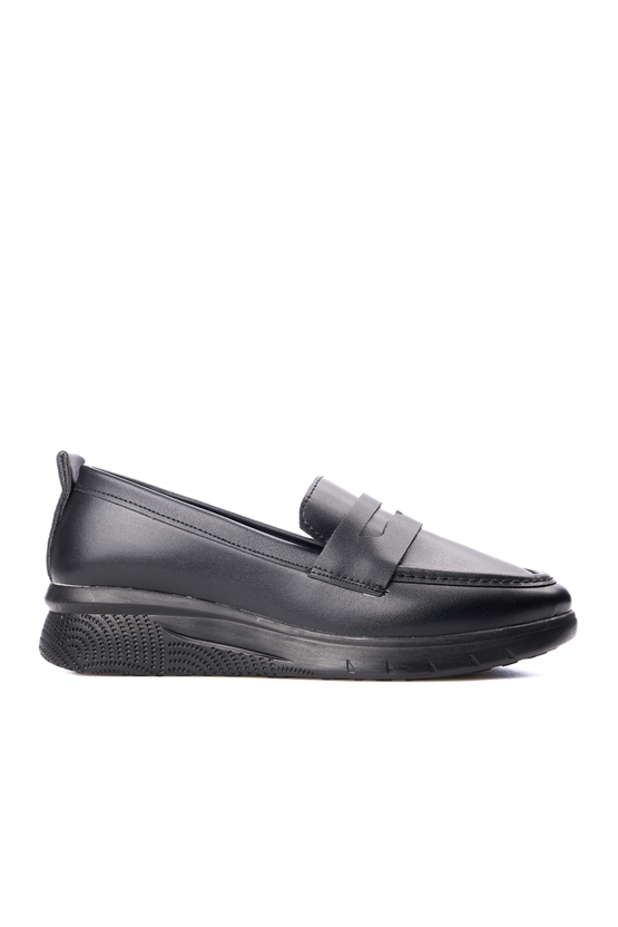 Elmisa 058 Siyah Kadın Loafer Ayakkabı