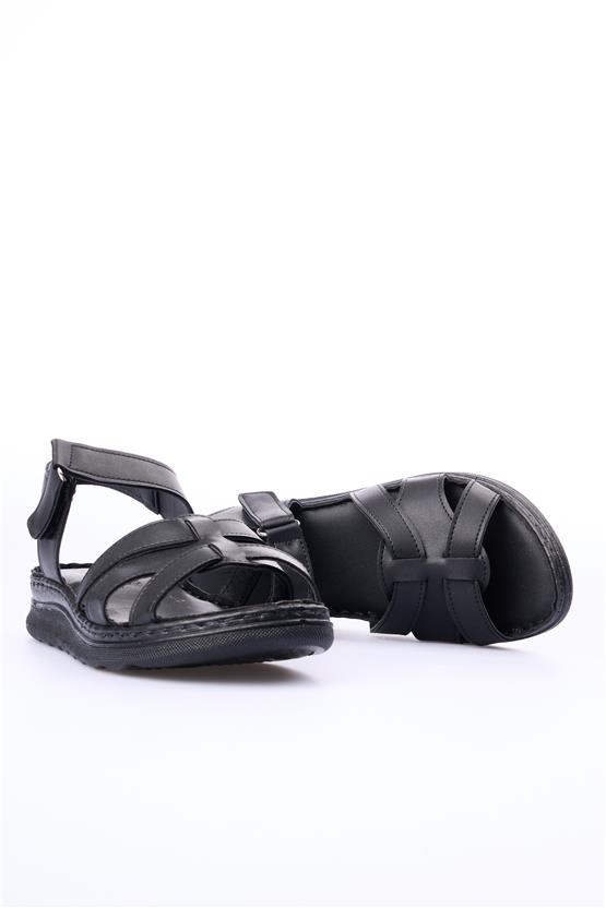 Elmisa 506 Siyah Kadın Sandalet