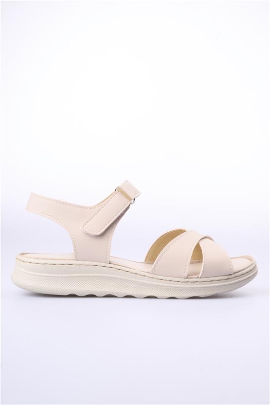Elmisa 507 Bej Kadın Sandalet