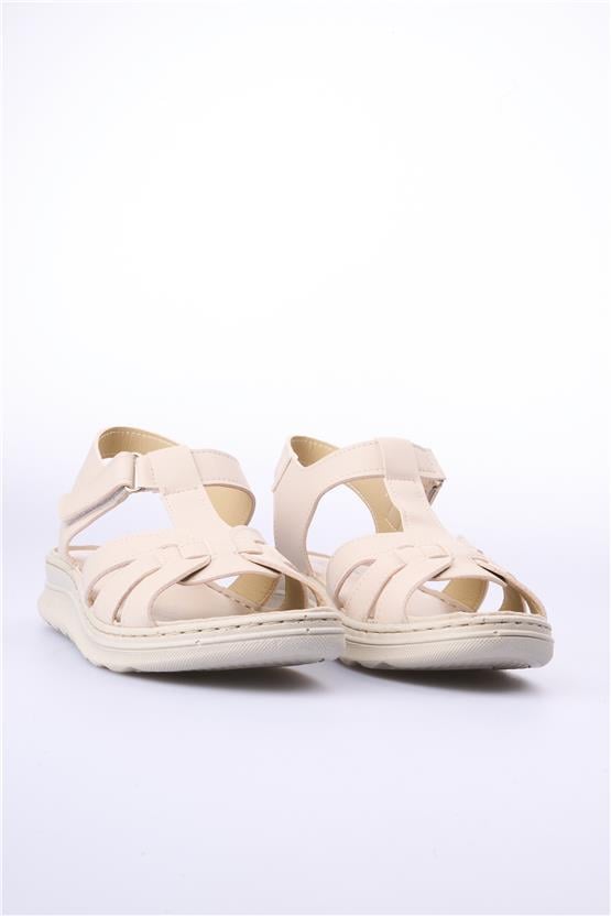 Elmisa 510 Bej Kadın Sandalet