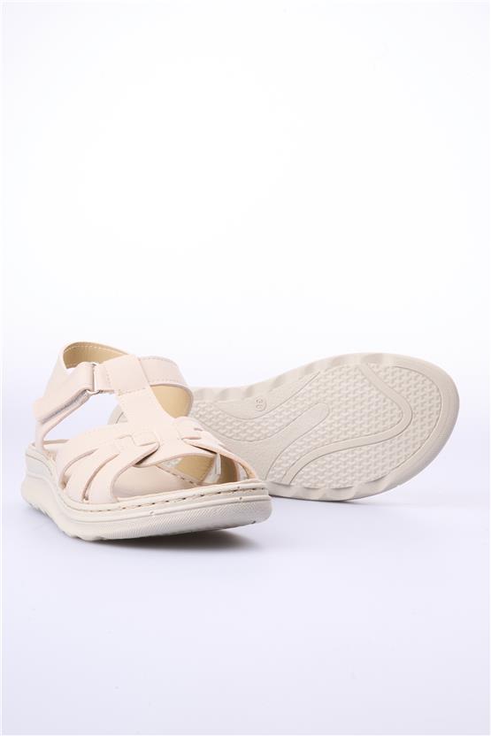 Elmisa 510 Bej Kadın Sandalet