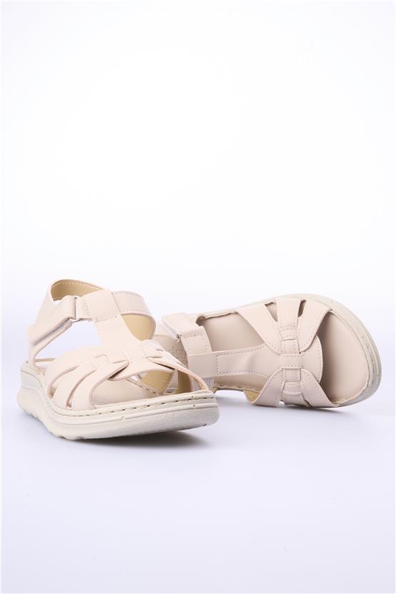 Elmisa 510 Bej Kadın Sandalet